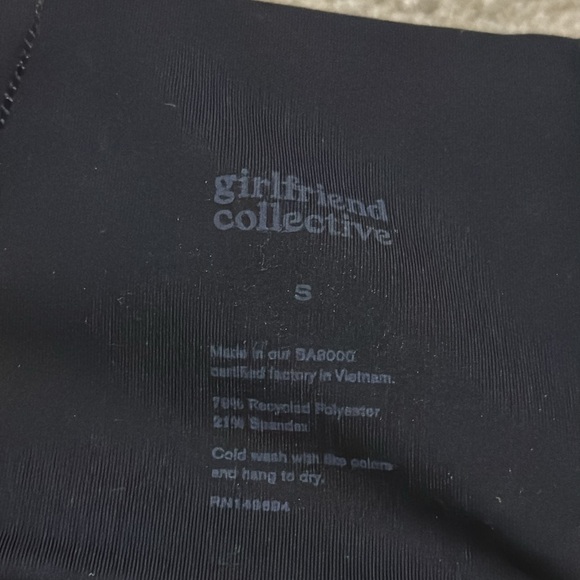 Girlfriend Collective Bike Unitard Black Bodysuit Workout Loungewear-Small - Picture 8 of 8